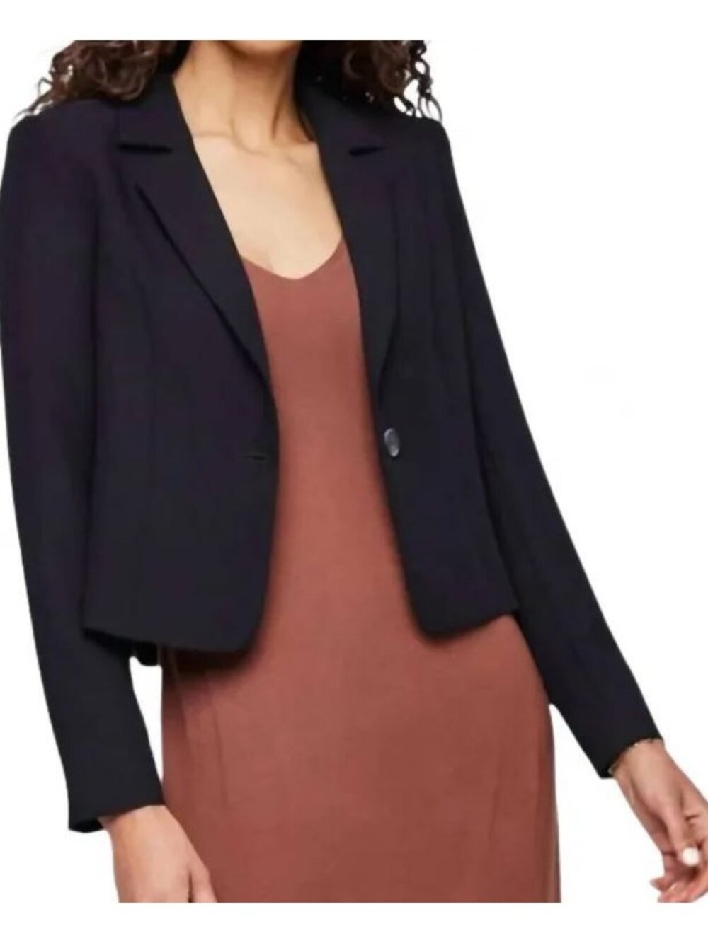 Gentle Fawn Moira Blazer Jacket Women Size Medium NWT V Neck Crop Black